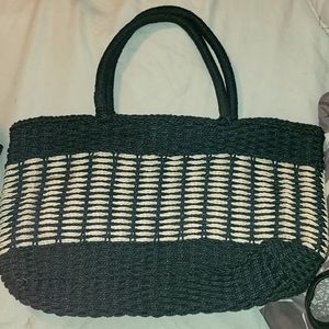 Wicker,tag says 100%paper,purse